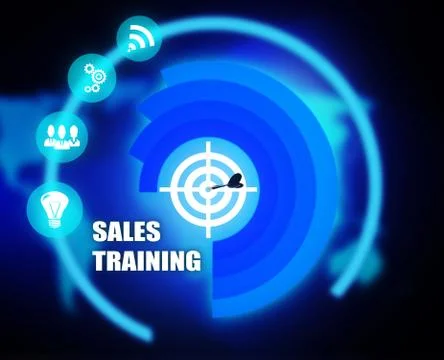 Sales Training connect concept plan graphic background color Stock Illustration