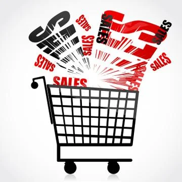 Sales trolley Stock Illustration