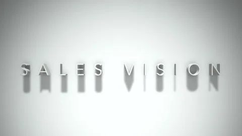 Sales vision 3D title animation white text on a white background Stock Footage 299824148