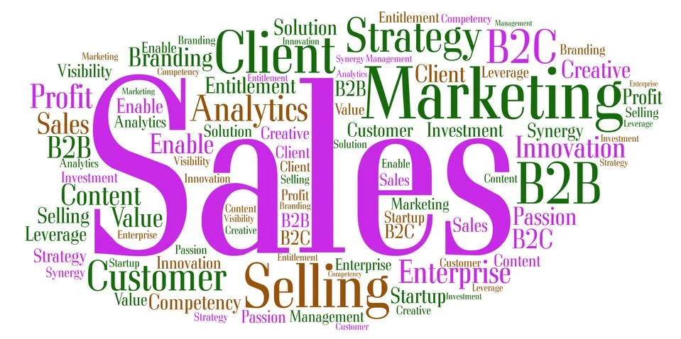 Sales Word Cloud Stock Illustration
