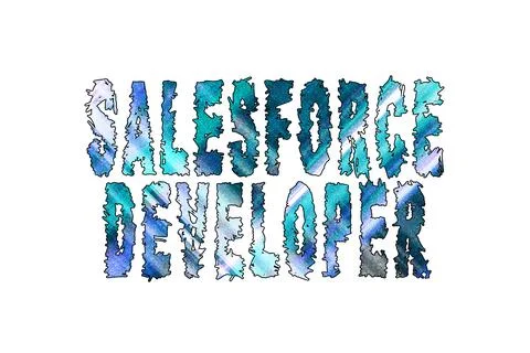 Salesforce developer, Banner, Poster and Sticker 스톡 일러스트