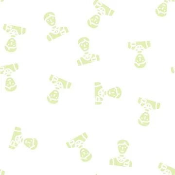 Salesman store glyph vector seamless pattern Stock Illustration