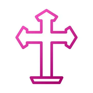 Salib Element gradient pink easter illustration Stock Illustration