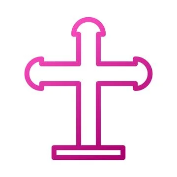 Salib Element gradient pink easter illustration Stock Illustration