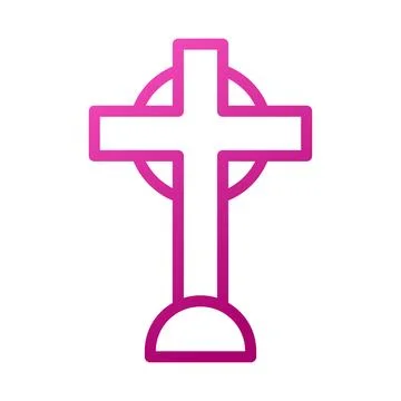 Salib Element gradient pink easter illustration Stock Illustration