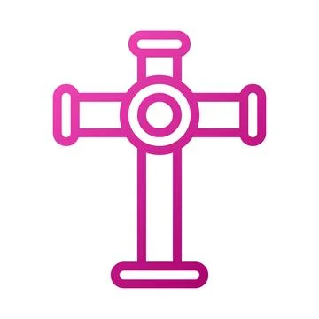 Salib Element gradient pink easter illustration 스톡 일러스트