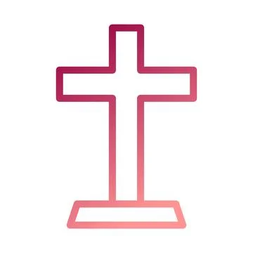 Salib icon gradient red white easter illustration Illustrazione stock