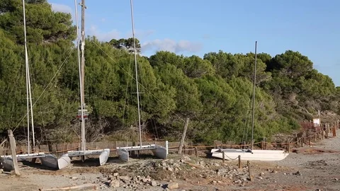 Salinas Beach in Ibiza Stock Footage 83873273