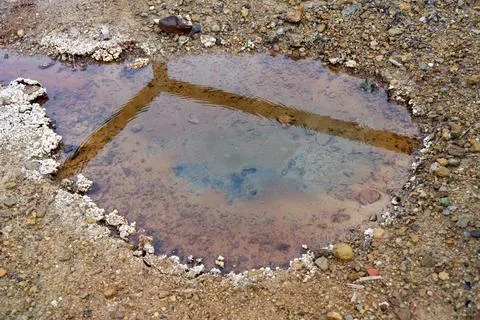 The Salinas de Iptuci, an operating 3000 year old Roman salt farm Foto stock