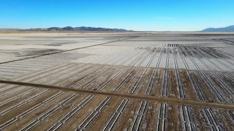 Salinas Grandes Salt Flat Lithium Extraction Trenches in Jujuy Province 動画素材 345970354