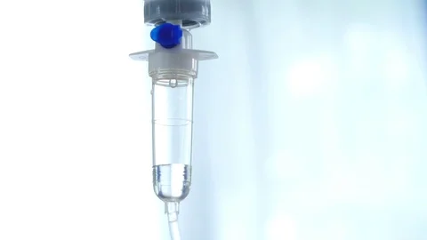 Saline drip medical,IV Drip Solution,  Stock Footage