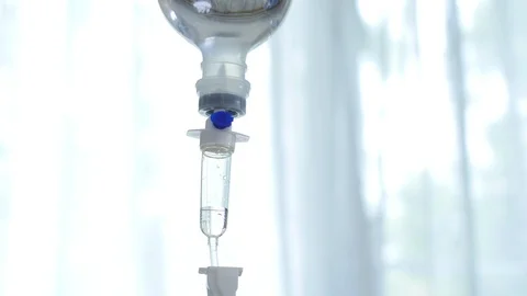 Saline drip medical,IV Drip Solution 스톡 동영상 126595796