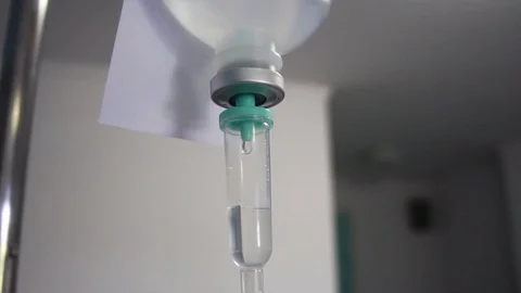 Saline drip for patient Video stock 71000945