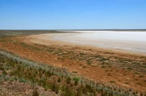 Saline soil Stock Photos