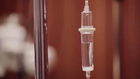 Saline solution IV (intravenous) drip fo... | Stock Video | Pond5