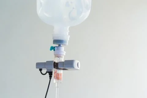 Saline solution for treatment Foto stock