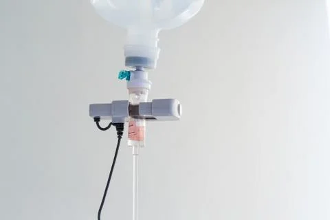 Saline solution for treatment Stock Photos