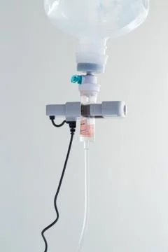 Saline solution for treatment Stock Photos