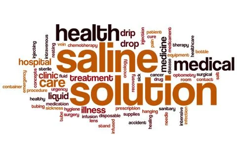 Saline solution word cloud イラスト素材