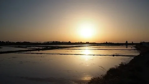 Saline, Trapani, Sicily. Video stock 84020683