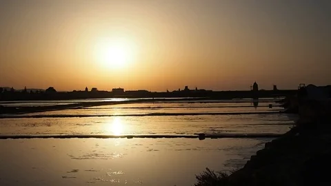 Saline, Trapani, Sicily. 库存影片 84021368