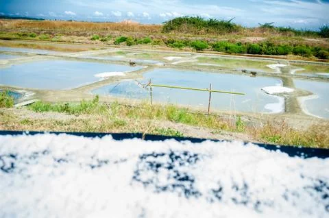 Saline with water Foto stock