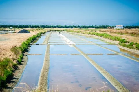 Saline with water Foto stock