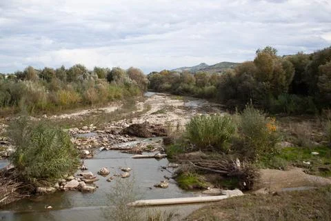 Salinello stream Stock Photos