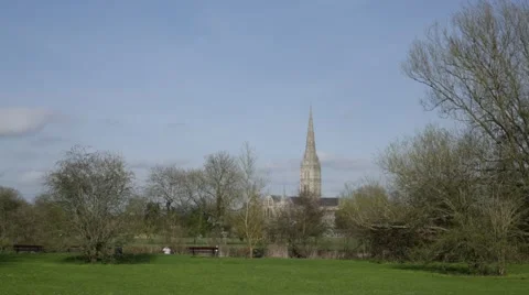 Salisbury Cathedral Stock Footage 49095903