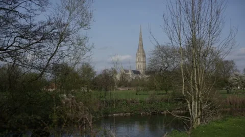Salisbury Cathedral Stock Footage 49096390