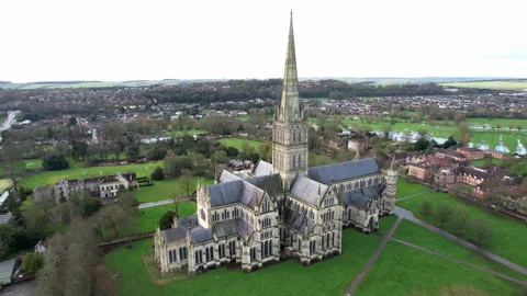 Salisbury Cathedral Stock Footage 264148380