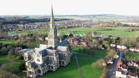 Salisbury Cathedral Stock Footage 264148392
