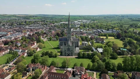 Salisbury Catherdral pan around Video stock 280434156