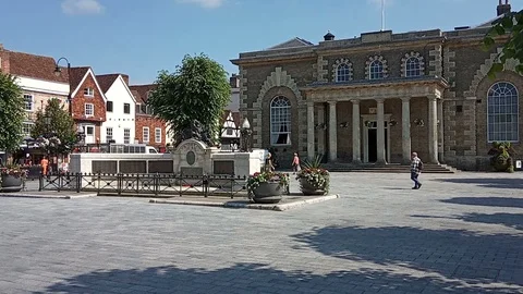 Salisbury War Memorial at Guildhall Square Stock Footage 111337686