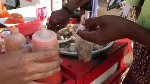 Saller put meatball Stock Footage 243538669