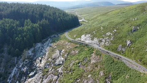 Sally Gap Waterfall Wicklow Mountains Ireland Stock Footage 258005234