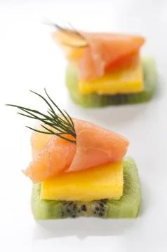 Salmon Appetizer Stock Photos