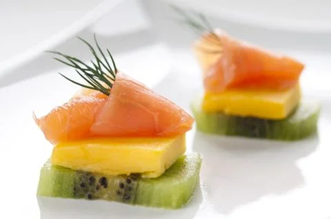 Salmon Appetizer Fotos Stock
