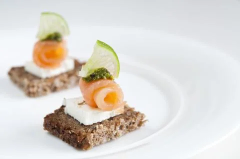 Salmon appetizer Foto stock
