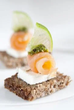 Salmon appetizer Foto stock
