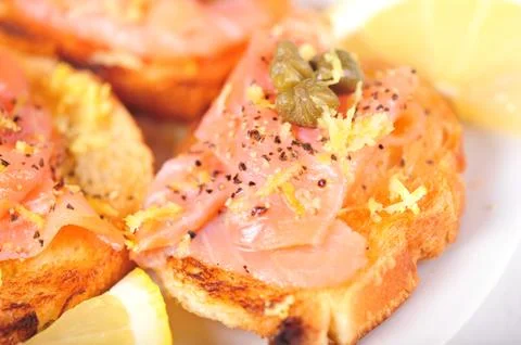 Salmon appetizer Fotos de archivo