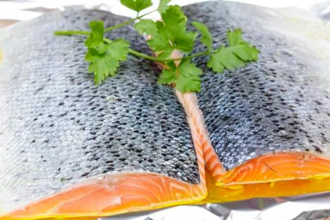 Salmon for baking Stock Photos