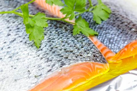 Salmon for baking Stock Photos