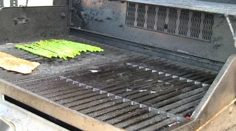 Salmon being put on the grill Stock Footage 10845715