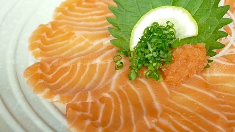 Salmon carpaccio Stock-Footage 75776186