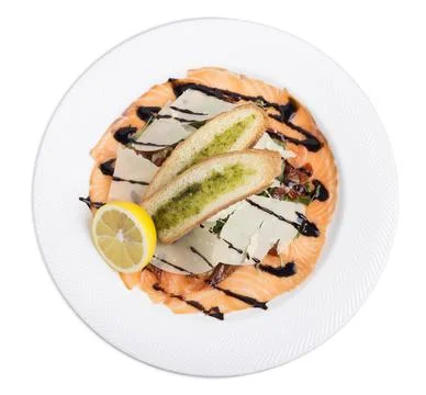 Salmon carpaccio. Stock Photos