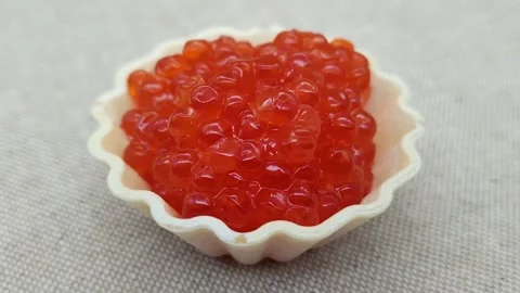 Salmon caviar close-up. Stockbeeldmateriaal 167799423