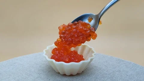 Salmon caviar close-up. Stockbeeldmateriaal 167799429