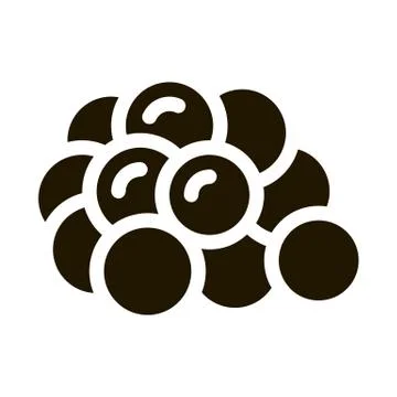 Salmon Caviar Icon Vector Glyph Illustration Stock Illustration