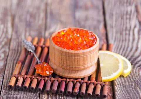 Salmon caviar Stock Photos